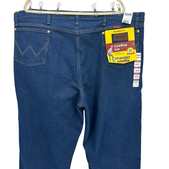 NWT Wrangler Cowboy Cut 31 Relaxed Fit Straight Leg Denim Jeans Mens 44X36 - Picture 5 of 10